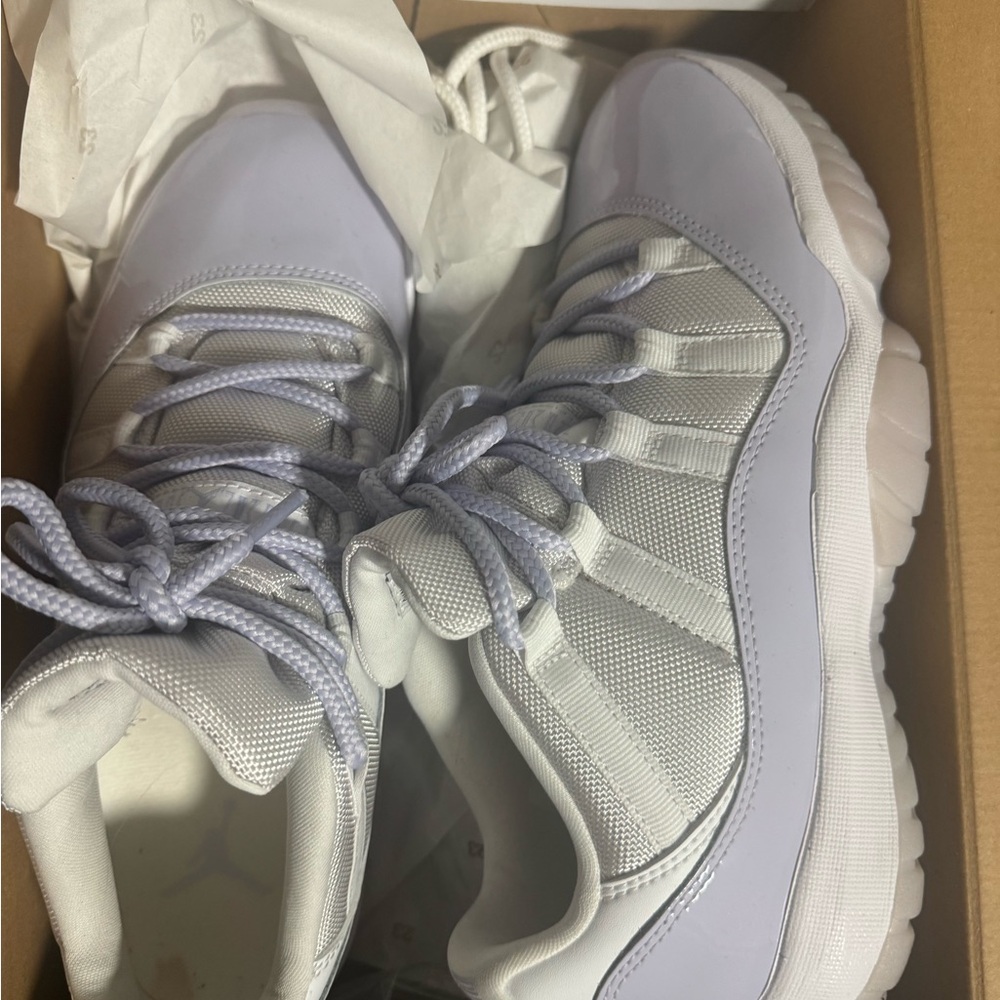 White and Gray Athletic Sneakers